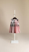 Thumbnail for your product : Burberry Flutter Sleeve Check Dress