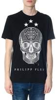 Thumbnail for your product : Philipp Plein Black "say Something" T-shirt With Stylized Skull