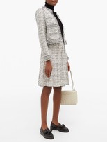 Thumbnail for your product : Giambattista Valli Tulle-trimmed Cotton-blend Boucle Jacket - White Black