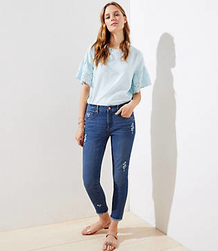 loft embroidered jeans