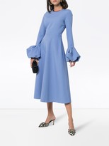 Thumbnail for your product : Roksanda Aylin bell sleeve flared midi dress