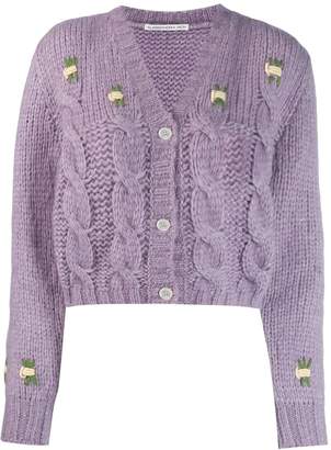 Alessandra Rich chunky knit cropped cardigan