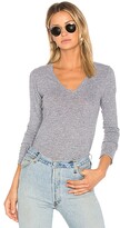 Thumbnail for your product : Monrow Jersey Long Sleeve V Neck Tee