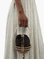 Thumbnail for your product : Rosantica Kingham Crystal-embellished Velvet Clutch Bag - Womens - Black
