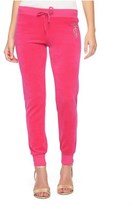 Thumbnail for your product : Juicy Couture Logo Velour Banner Crest Slim Pant