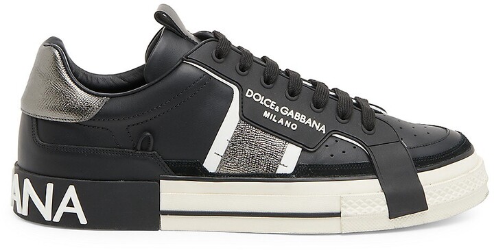Dolce & Gabbana Calfskin 2.Zero custom sneakers with contrasting details -  ShopStyle