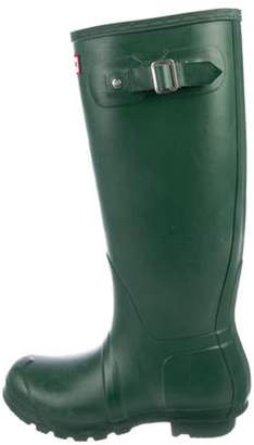 Hunter Rubber Rain Boots Green Rubber Rain Boots