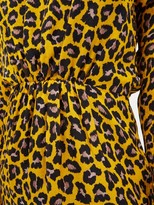 Thumbnail for your product : MSGM Ruffled Leopard-print Crepe Mini Dress - Yellow