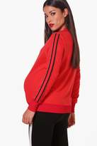 Thumbnail for your product : boohoo Maternity Sports Stripe Detail Lounge Top
