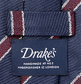 Thumbnail for your product : Drakes 8cm Striped Silk-Jacquard Tie