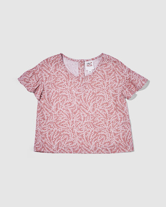 Little Noa - Girl's Short Sleeve Tops - Girls Eucalyptus Poppy Top - Girls - Size One Size, 4 at The Iconic