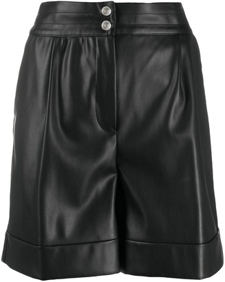 high waisted leather shorts