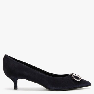 Navy Kitten Heel Shoes | Shop the world's largest collection of fashion |  ShopStyle UK