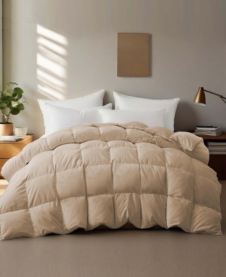 Unikome Medium Warmth Goose Feather Down Fiber Comforter, Twin