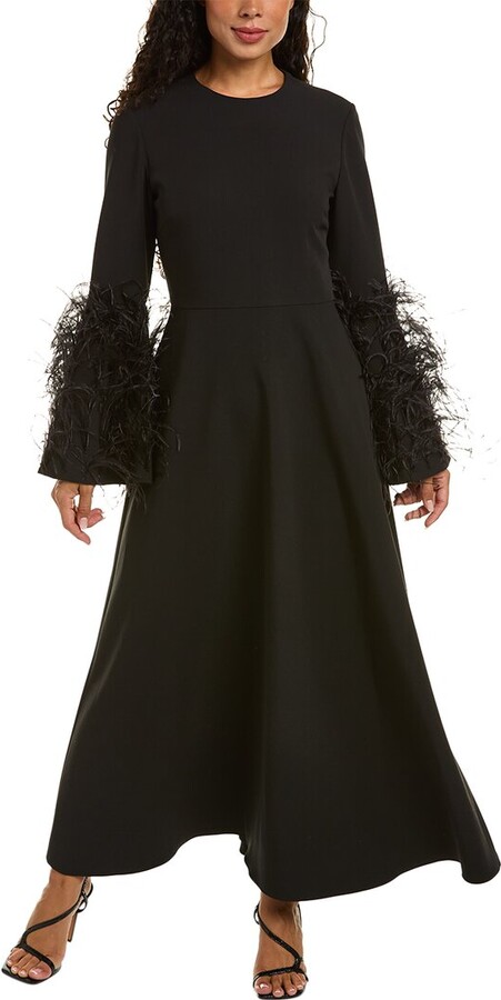 Mikael Aghal Feather Gown - ShopStyle Evening Dresses