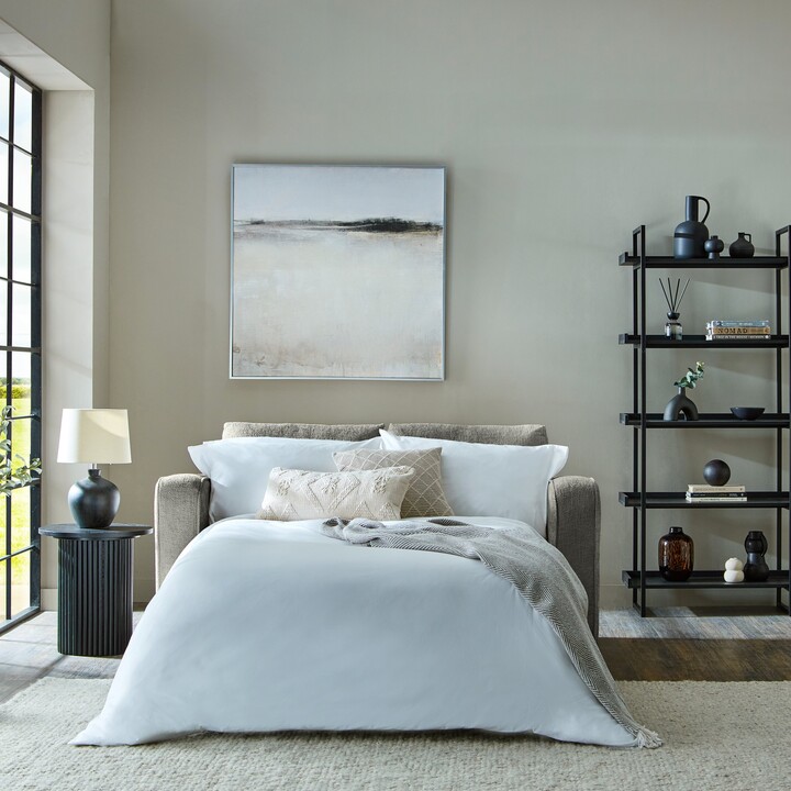 Dunelm Carson Chunky Chenille Luxury 2 Seater Sofa Bed Brown ShopStyle