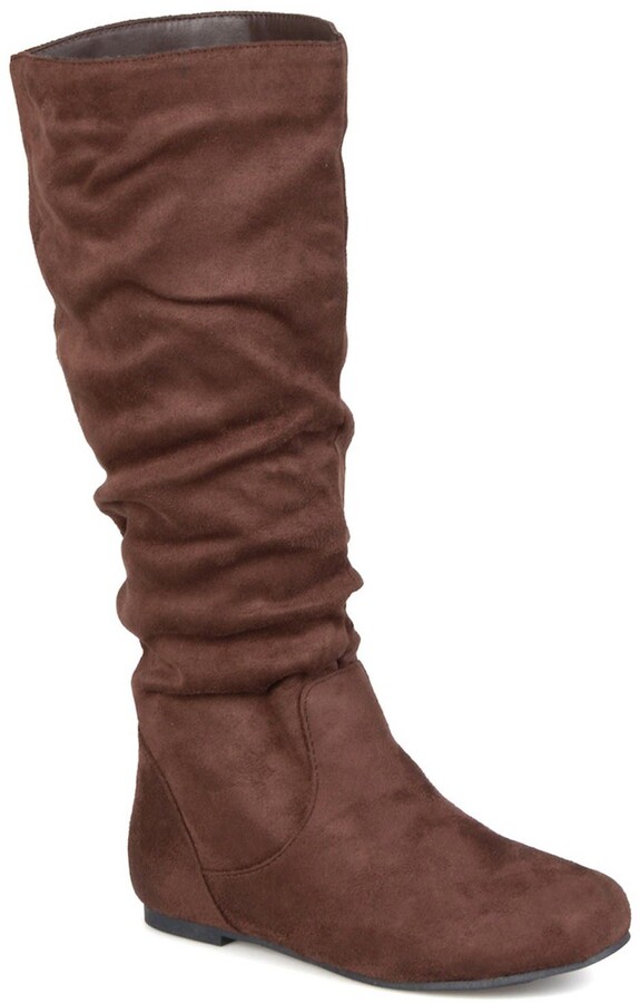 dark brown slouch boots
