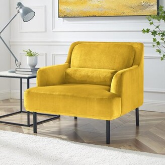Everly Quinn 1Seater Midium Yellow Primary Living Space Sofa
