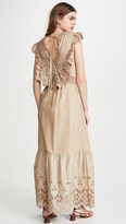 Thumbnail for your product : Self-Portrait Broderie Sleeveless Maxi Dress