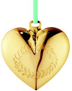 Georg Jensen 24K Goldplated Brass Christmas Heart Ornament