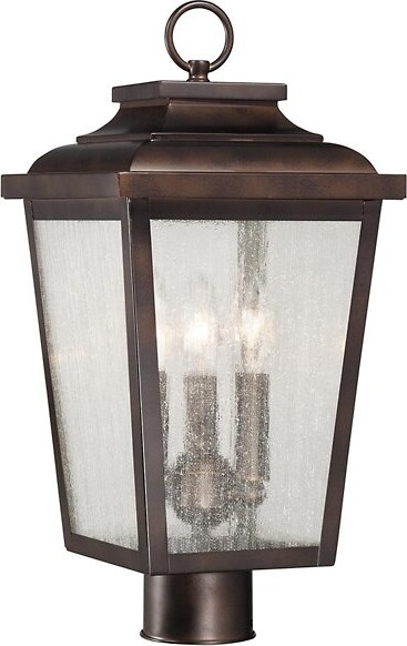 The Great Outdoors: Minka-Lavery Irvington Manor Outdoor LED Post Light in Bronze Size: Small