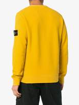 Thumbnail for your product : Stone Island Yellow Crew Neck Logo Patch Cotton Sweatshirt