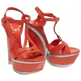 Thumbnail for your product : Casadei Orange Patent leather Sandals