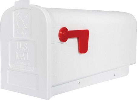 Gibraltar Mailboxes GibraltarMailboxesParsonsClassicPlasticPostMountWhiteMailbox