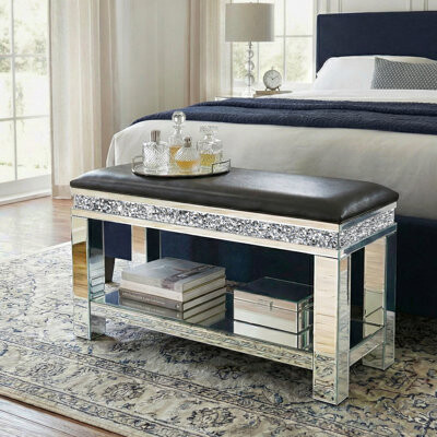 Everly Quinn Amla Upholstered Storage Bench
