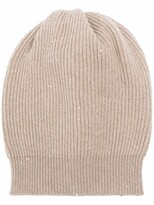 Thumbnail for your product : Brunello Cucinelli Sequin-Embellished Knitted Beanie