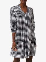 Thumbnail for your product : Phase Eight Oona Gingham Swing Dress, Navy/White