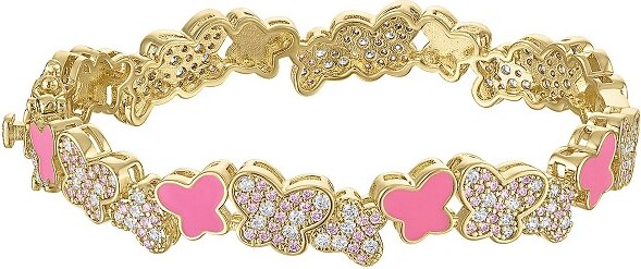 Junior Jewels JuniorJewels14KGoldOverBrassCubicZirconiaBracelet