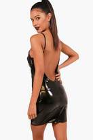 Thumbnail for your product : boohoo High Shine Bustier Mini Dress