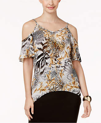 Thalia Sodi Cold-Shoulder Necklace Top, Created for Macy's