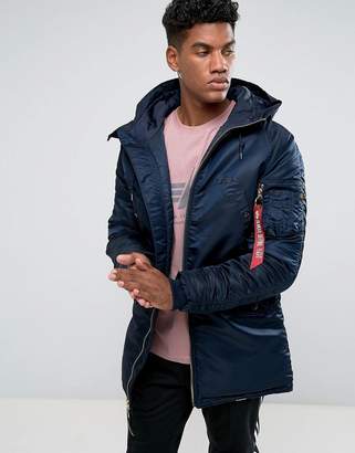 Alpha Industries N3-B Pm Hooded Parka In Navy