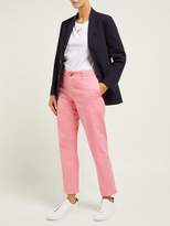 Thumbnail for your product : Holiday Boileau High-rise Cotton-twill Chino Trousers - Womens - Pink