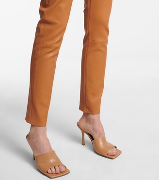 Polo Ralph Lauren High-rise slim leather pants