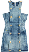 Thumbnail for your product : Balmain Denim Mini-Dress with Gold-Tone Buttons