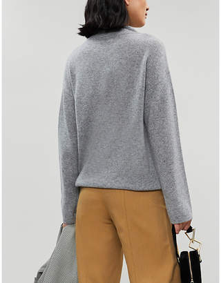 Theory Drawstring-neck cashmere jumper