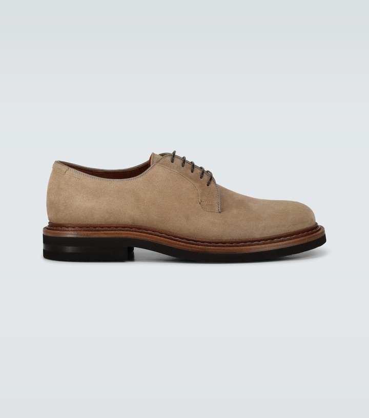 Brunello Cucinelli Suede Derby shoes - ShopStyle