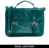 Thumbnail for your product : ASOS Leather Satchel Bag With Floral Punch Out