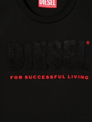 Diesel Kids logo-appliqué T-shirt