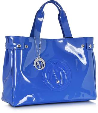 Armani Jeans Large Faux Patent Leather Tote