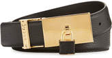 Thumbnail for your product : Buscemi 100mm Padlock-Buckle Leather Belt