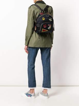 Miu Miu patch embroidered backpack