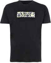 Thumbnail for your product : boohoo Longline MAN Camo Box Curve Hem T-Shirt