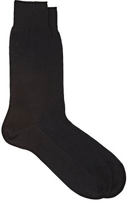 Barneys New York Men's Plaid Wool-Cotton Mid-Calf Socks