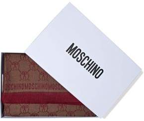 Moschino Frayed Wool-jacquard Scarf