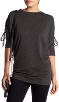 Thumbnail for your product : Bobeau Lace Up Sleeve Cocoon Knit Top