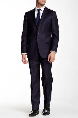Hickey Freeman Notch Lapel Classic Fit Wool Suit